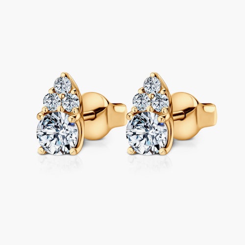 Kolczyki Fairytale: złote, diamenty laboratoryjne